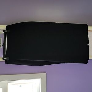 EUC Black pencil skirt with kick-pleat size 12